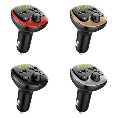 TC21 car mp3 player lossless sound quality hands-free call multifunctional car charger dual USB cigarette lighter